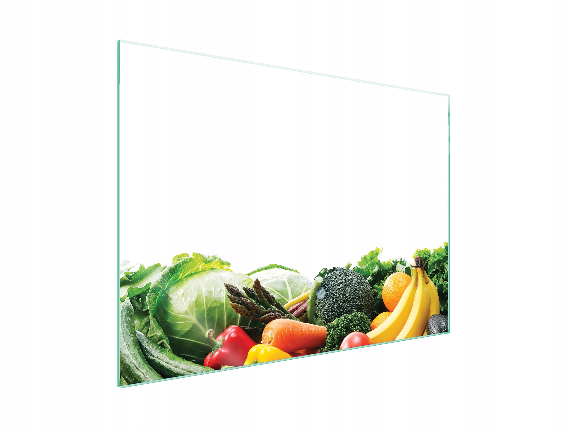 Skleněná Ochranná Deska Na Sporák 70x52 Zelenina Tvrzené Sklo