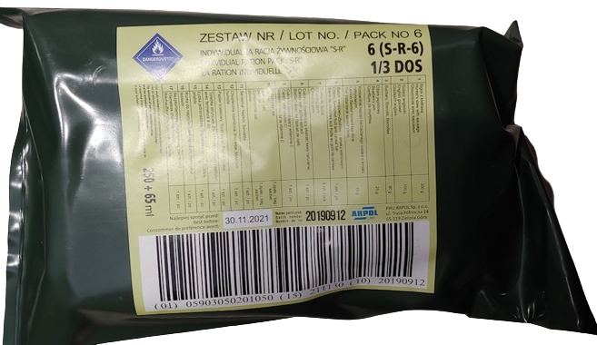 Indywidualna racja żywnościowa S-R-6 data 31.07.2026