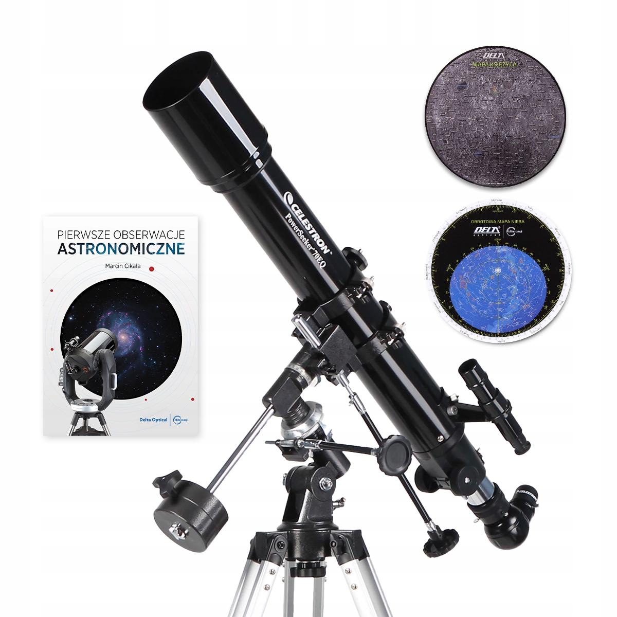 Teleskop Celestron PowerSeeker 70 Eq Książka i akcesoria
