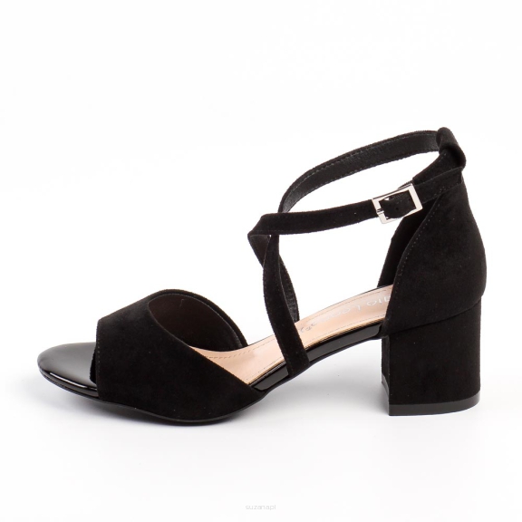 

Czarne sandały damskie Sergio Leone SK825 r37