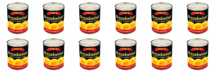 Levně 12 x 820 g Mk Broskve půlky v lehkém sirupu Karton