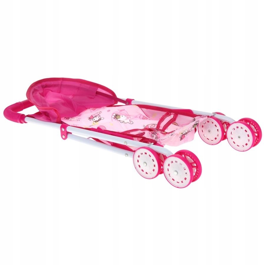 WÓZEK SPACEROWY Z LALKĄ LEKKI METALOWY SKŁADANY RÓŻ SPACERÓWKA LALKA MÓWI Rodzaj spacerówka