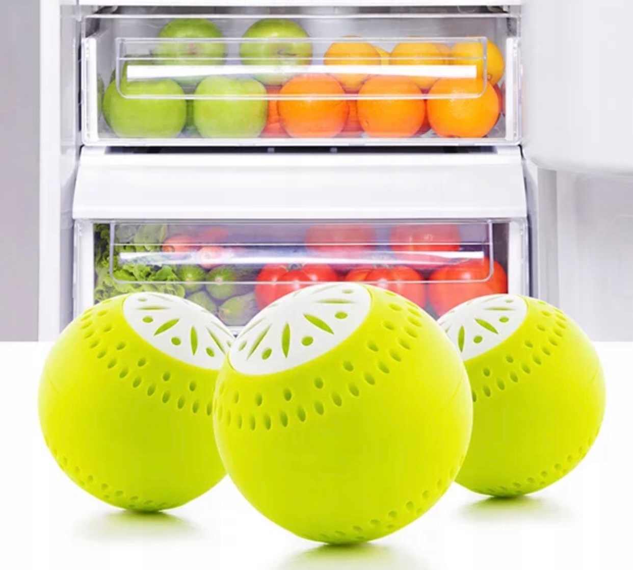 ODŚWIEŻACZ DO LODÓWKI POCHŁANIACZ ZAPACHÓW ŻÓŁTE KULKI 3 szt Marka inna