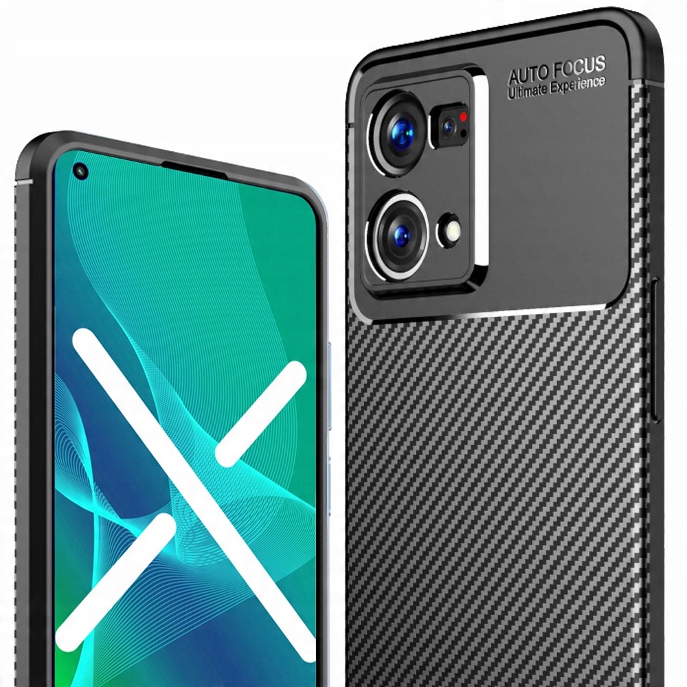 

Pancerne Etui Karbon Pokrowiec do Oppo Reno7 4G