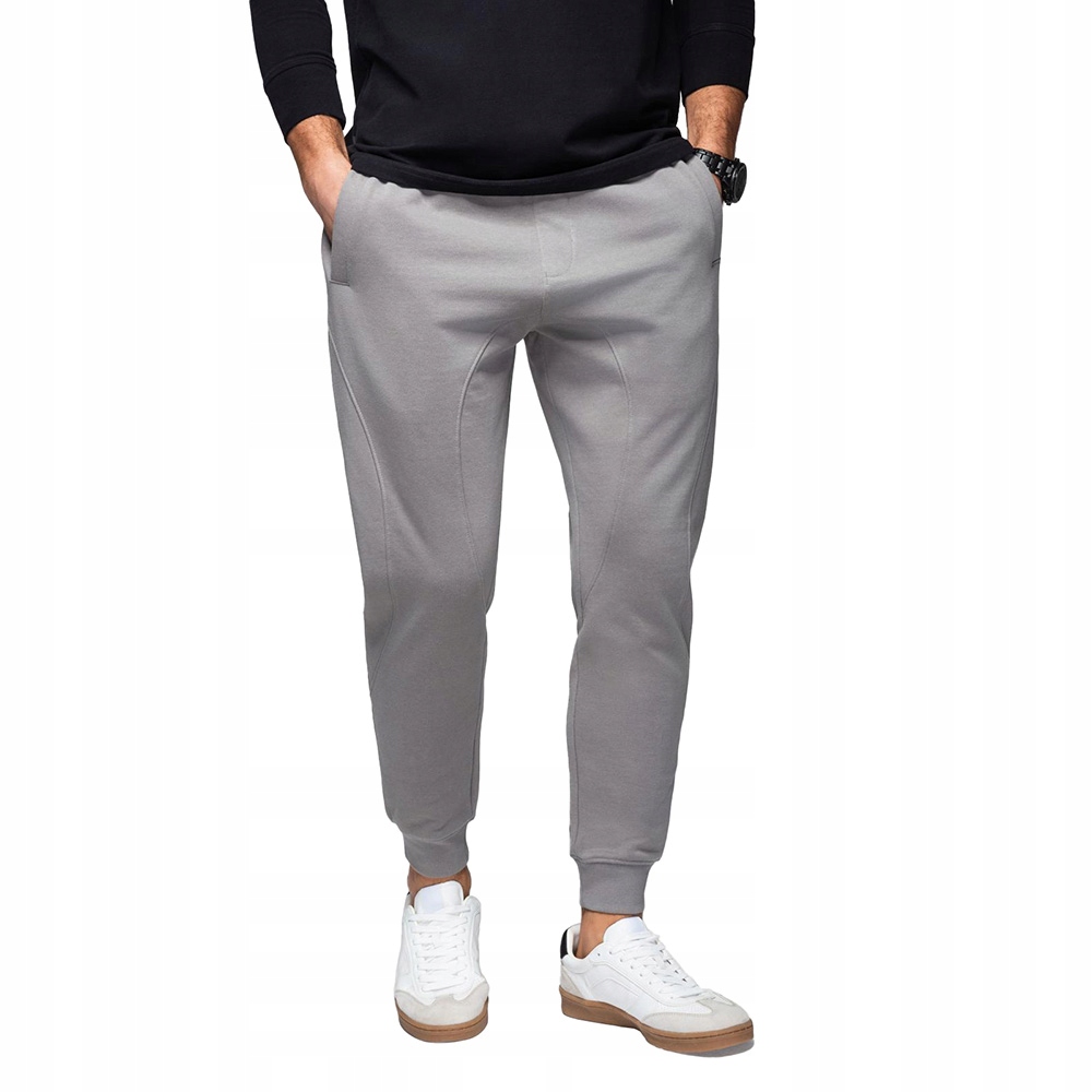 Pánské tepláky šedé módní joggery pohodlné V8 OM-PABS-0305 vel L