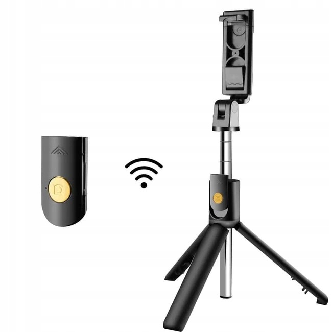 Kijek Selfie Do Telefonu Stick Trójnóg Tripod Bluetooth Uchwyt Kij
