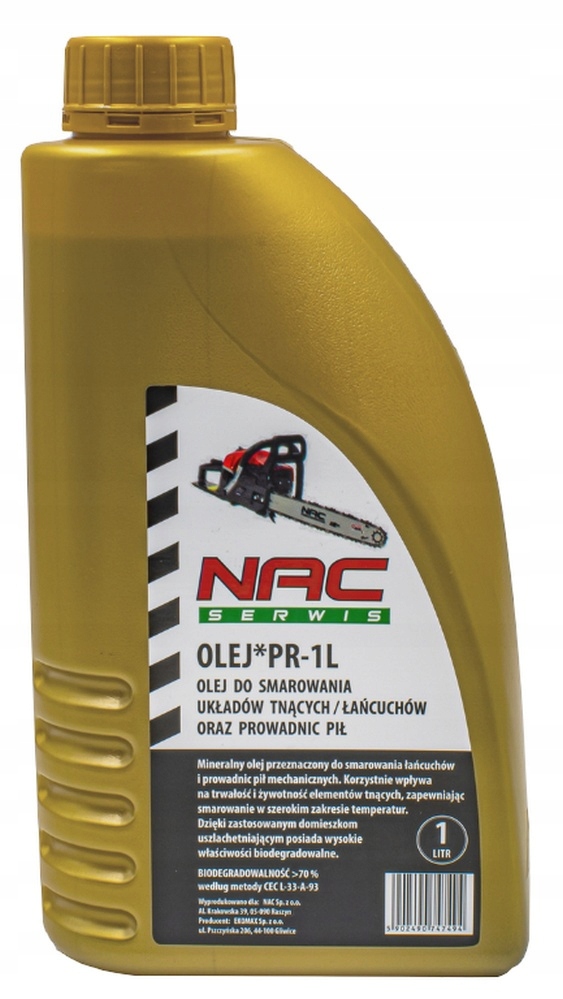 

Nac Olej Do Smarowania Łańcucha Piły Pilarek 1L