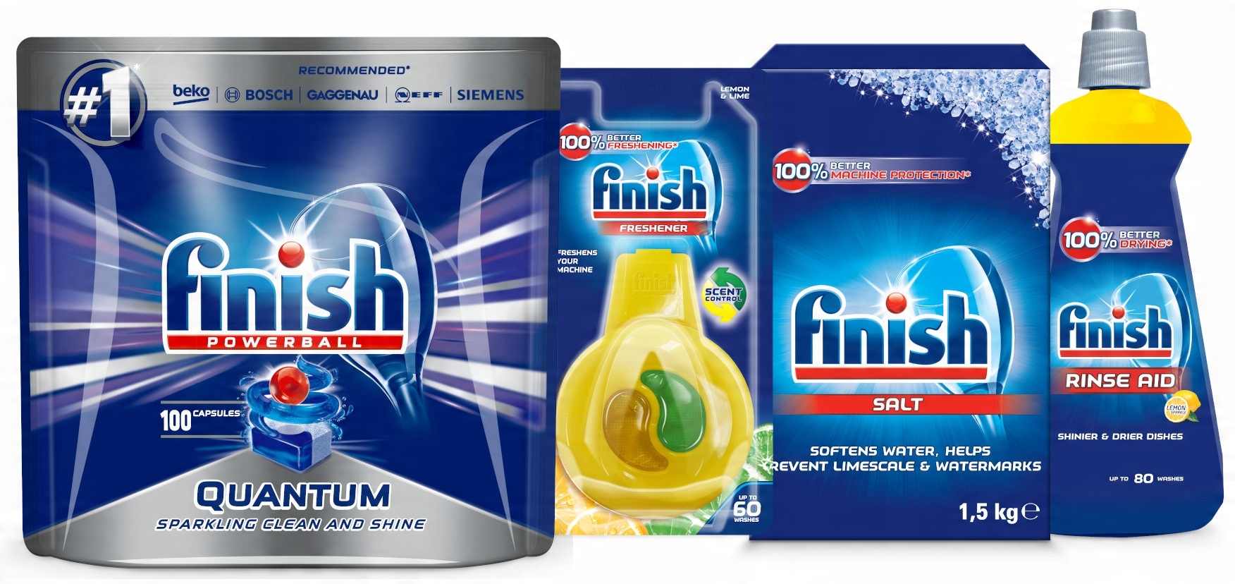 

Finish Quantum 100 Kapsułek Zapach Sól Czyścik