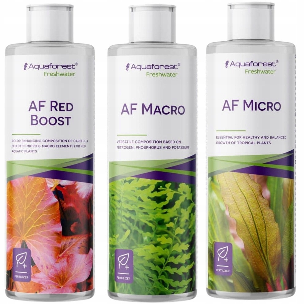Aquaforest Plant 3x500 ml sada hnojiv macro-micro
