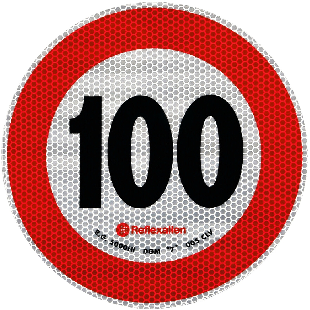 

Naklejka ograniczenie prędkości do 100 km/h