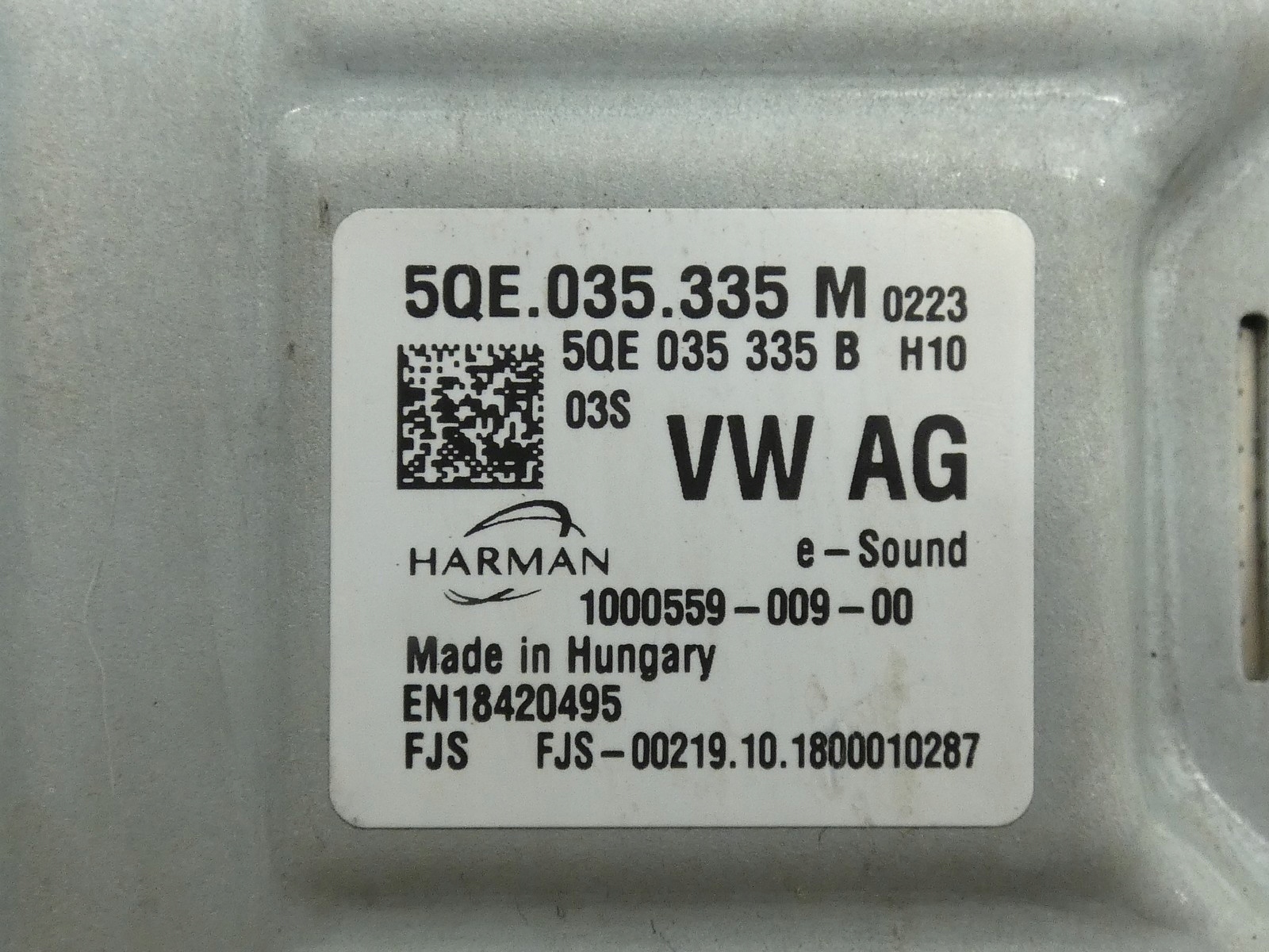 modulo GENERATOR DZWIEKU Motore VW GOLF VII E-GOLF PASSAT B8 GTE 5QE035335M