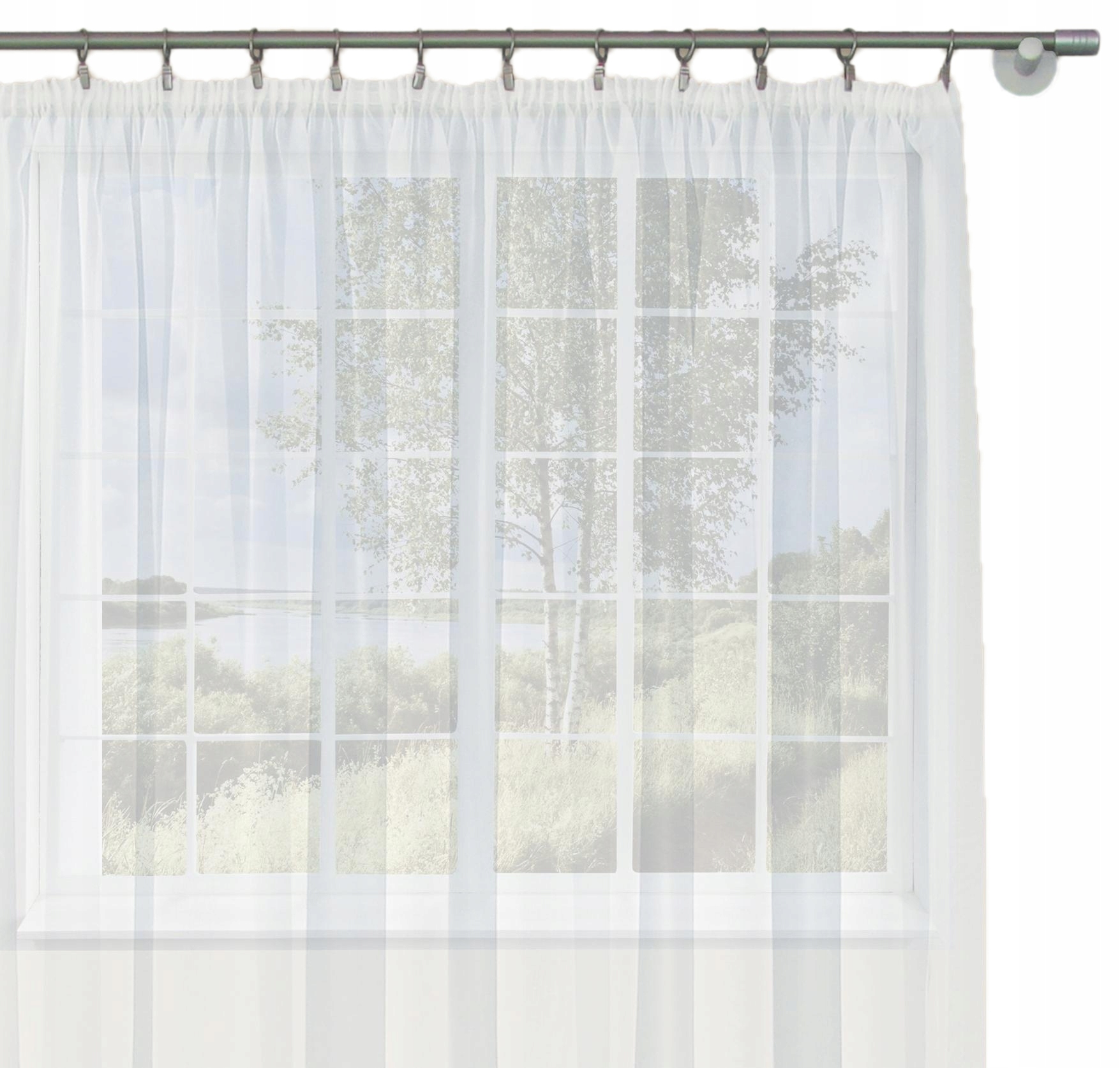 

Firana gładka woal na taśmie Diana 300x280