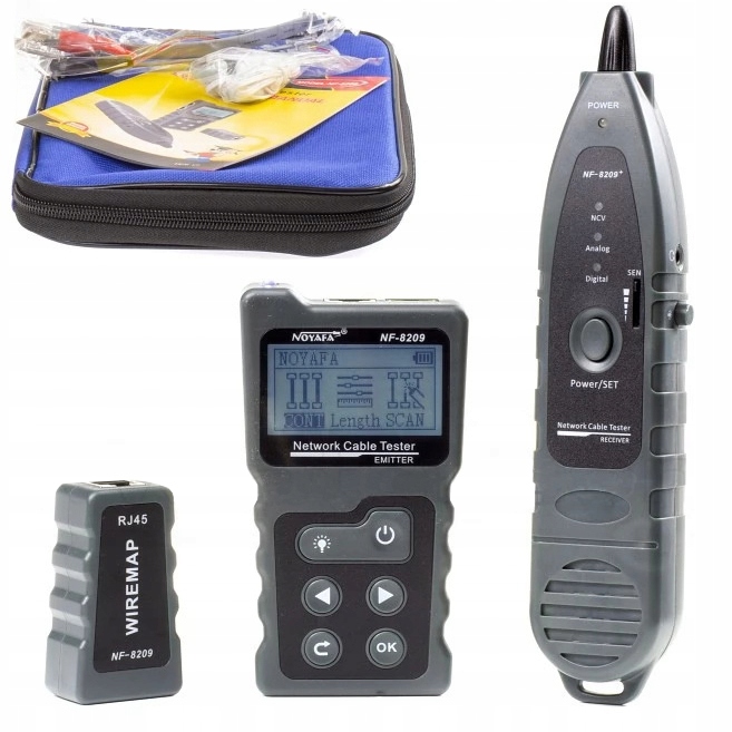 Tester kabli sieciowych sieci Lan RJ45 PoE LCD