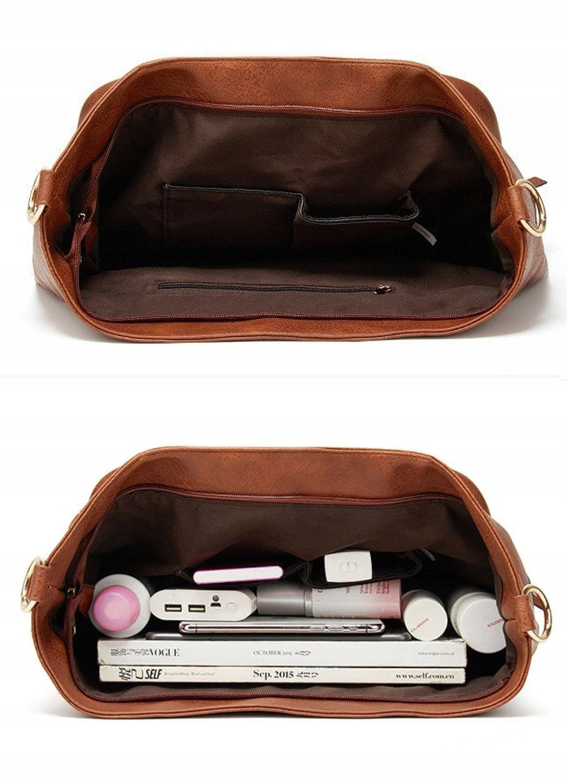 DUŻA TOREBKA DAMSKA A4 TORBA WOREK SHOPPERKA H301 Kolor okuć złoty