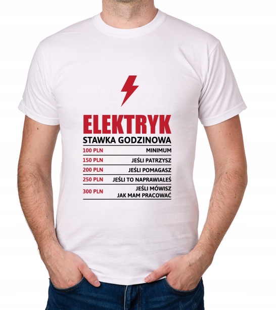 

koszulka Elektryk stawka godzinowa prezent