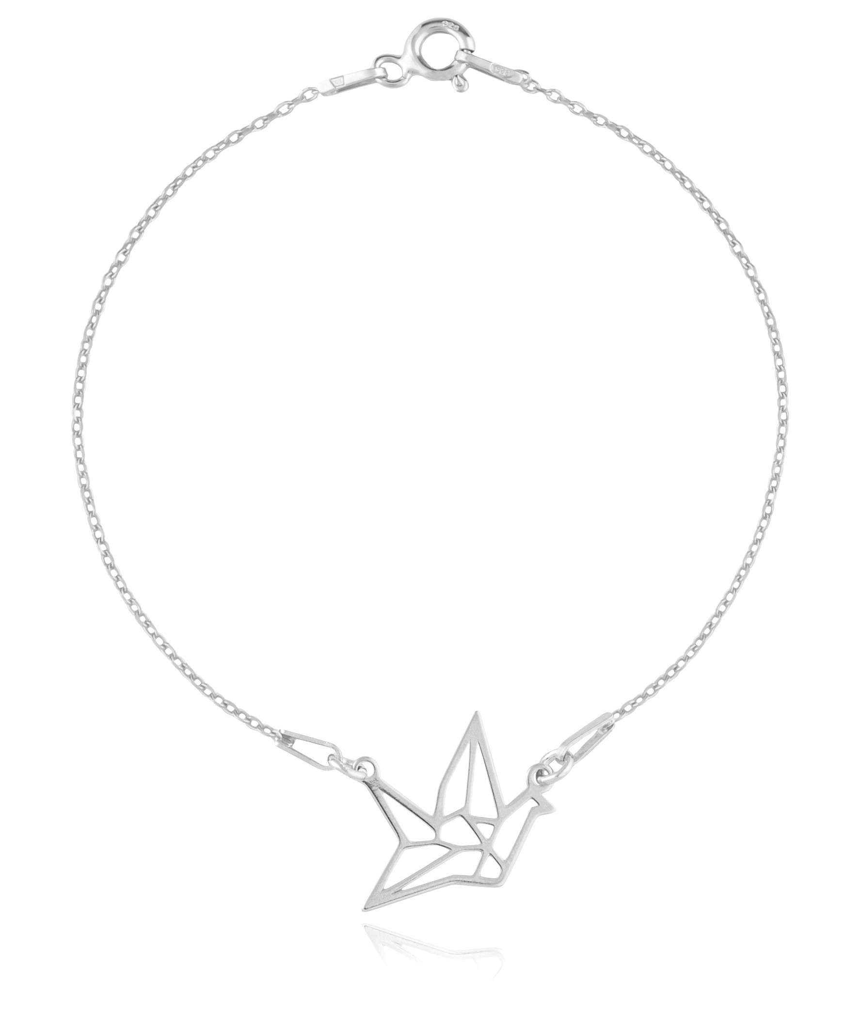 

Bransoletka żuraw ptak origami srebro 925 Hit!