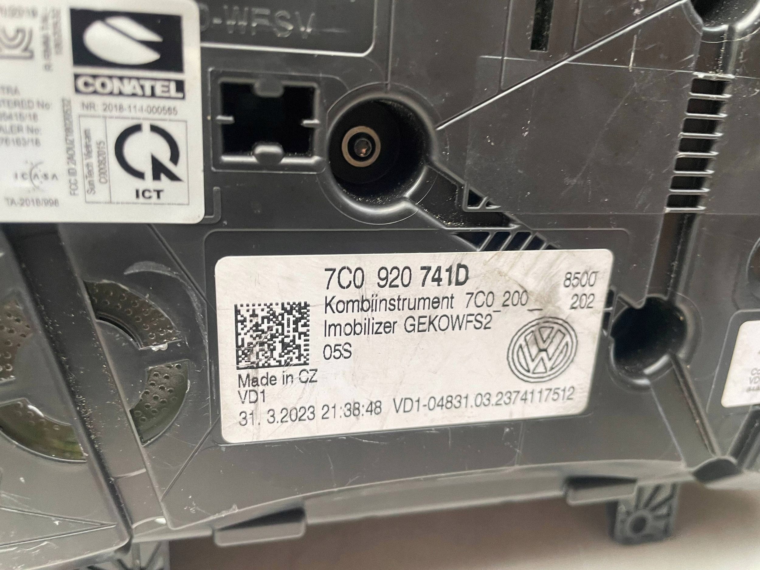 dials dials VOLKSWAGEN CRAFTER 7C0920741D @A