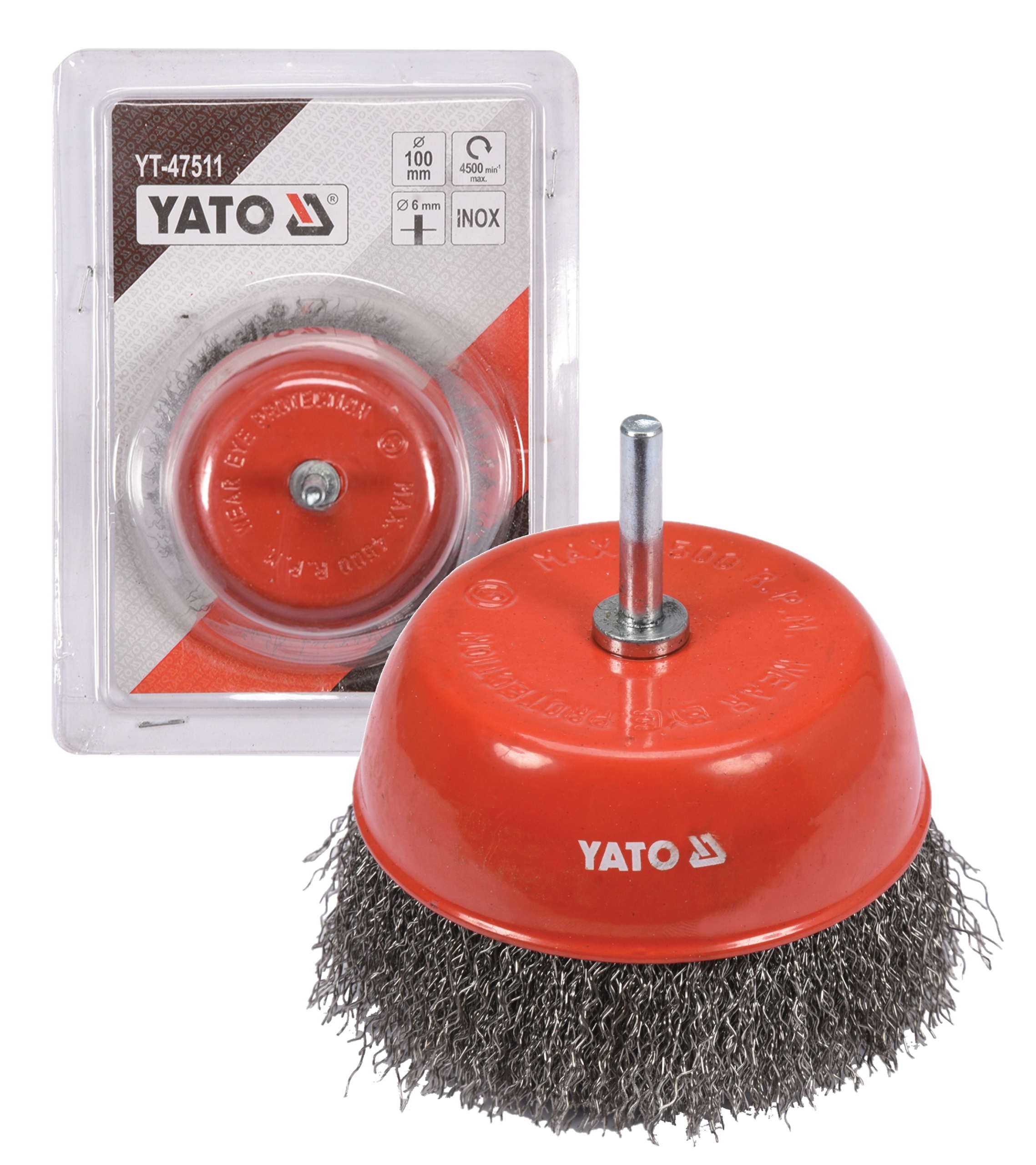 SZCZOTKA NA WIERTARKĘ STAL INOX 100mm YT-47511