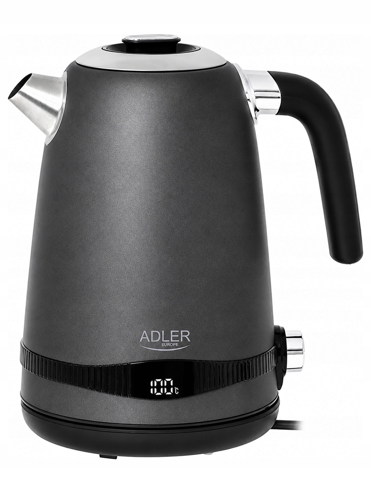 Elektrická bezdrátová varná konvice Adler Ad 1295 g šedá 2200 W 1,7 L výkonná