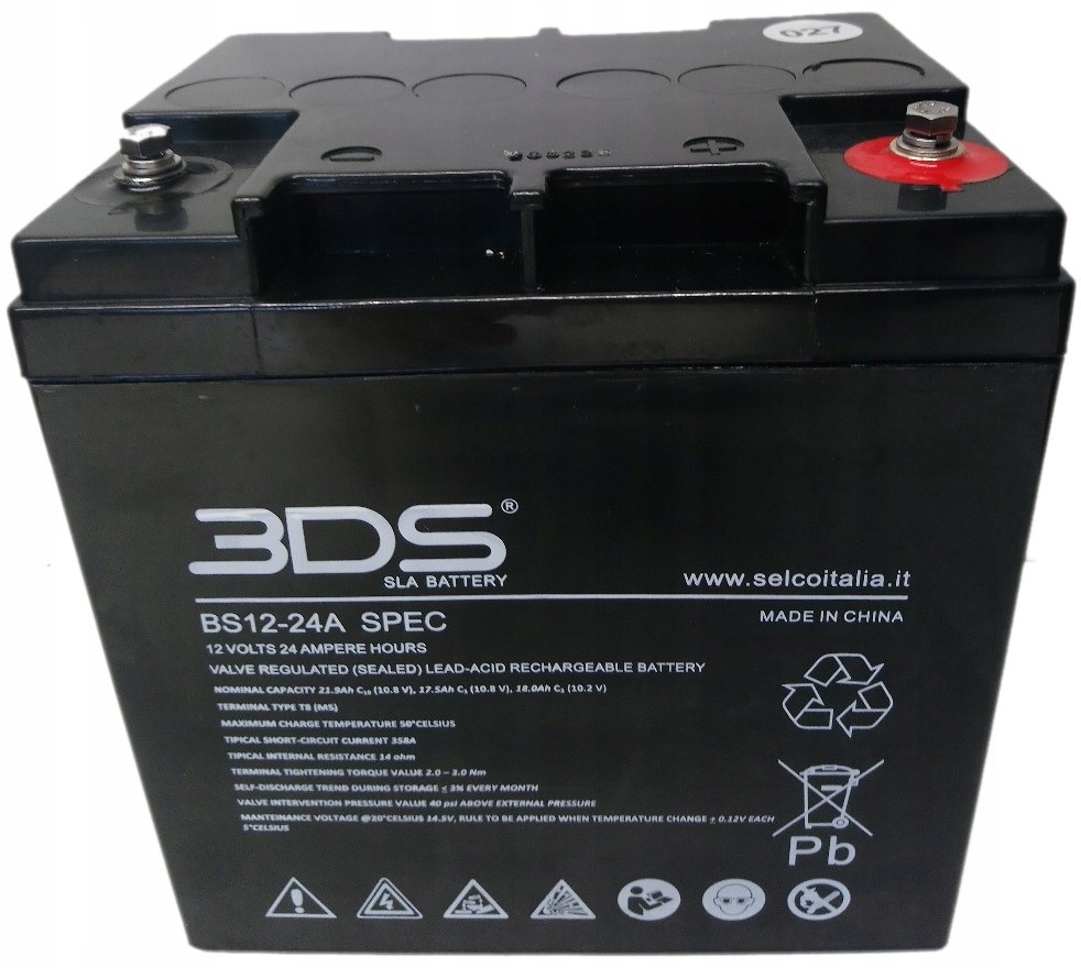 Akumulator Bds BS12-24A Spec 12V 24Ah 165*125*175
