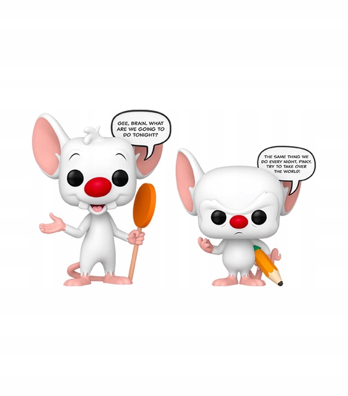Funko pop! Cartoon Network Růžový a Mozek (Svítící) 2-pack