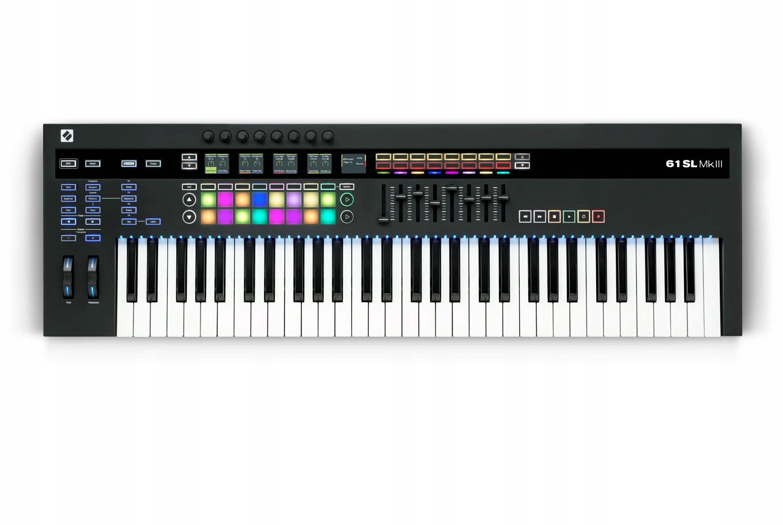 Novation 61SL MkIII – MIDI ovládací klávesnice