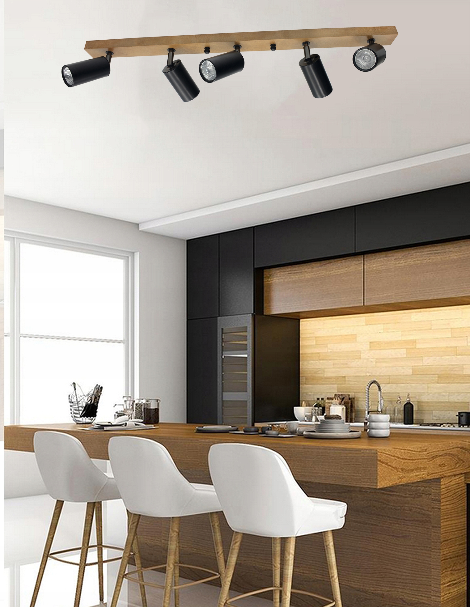 LAMPA DO KUCHNI SALONU POKOJU PLAFON HALOGEN LED GU10 REFLEKTOR DO ALTANY Liczba punktów światła 5