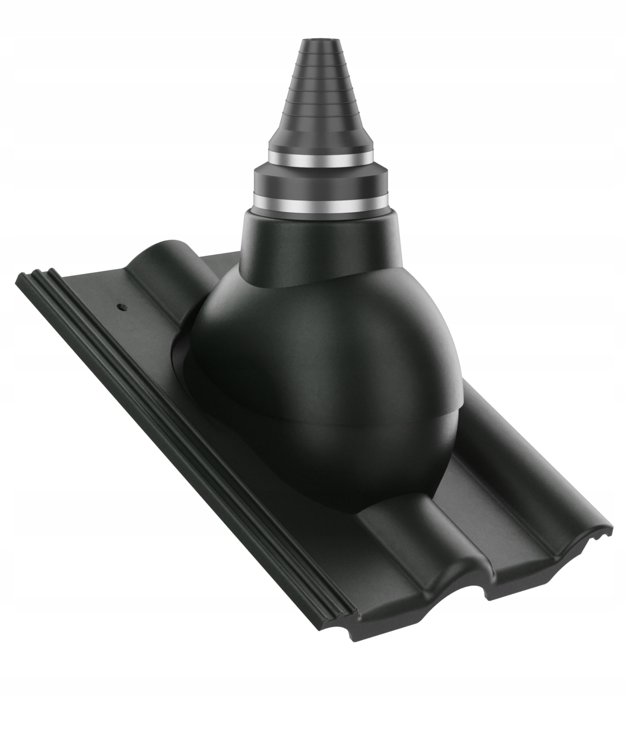 Anténní průchod pro vzduchotěsné střechy Braas Romańska Grafitový