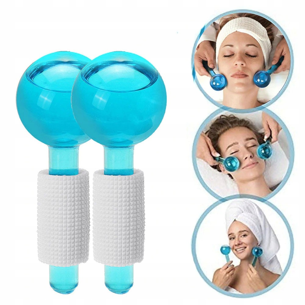 Chłodzące kule do masażu twarzy i oczu NIEBIESKI Marka inna marka