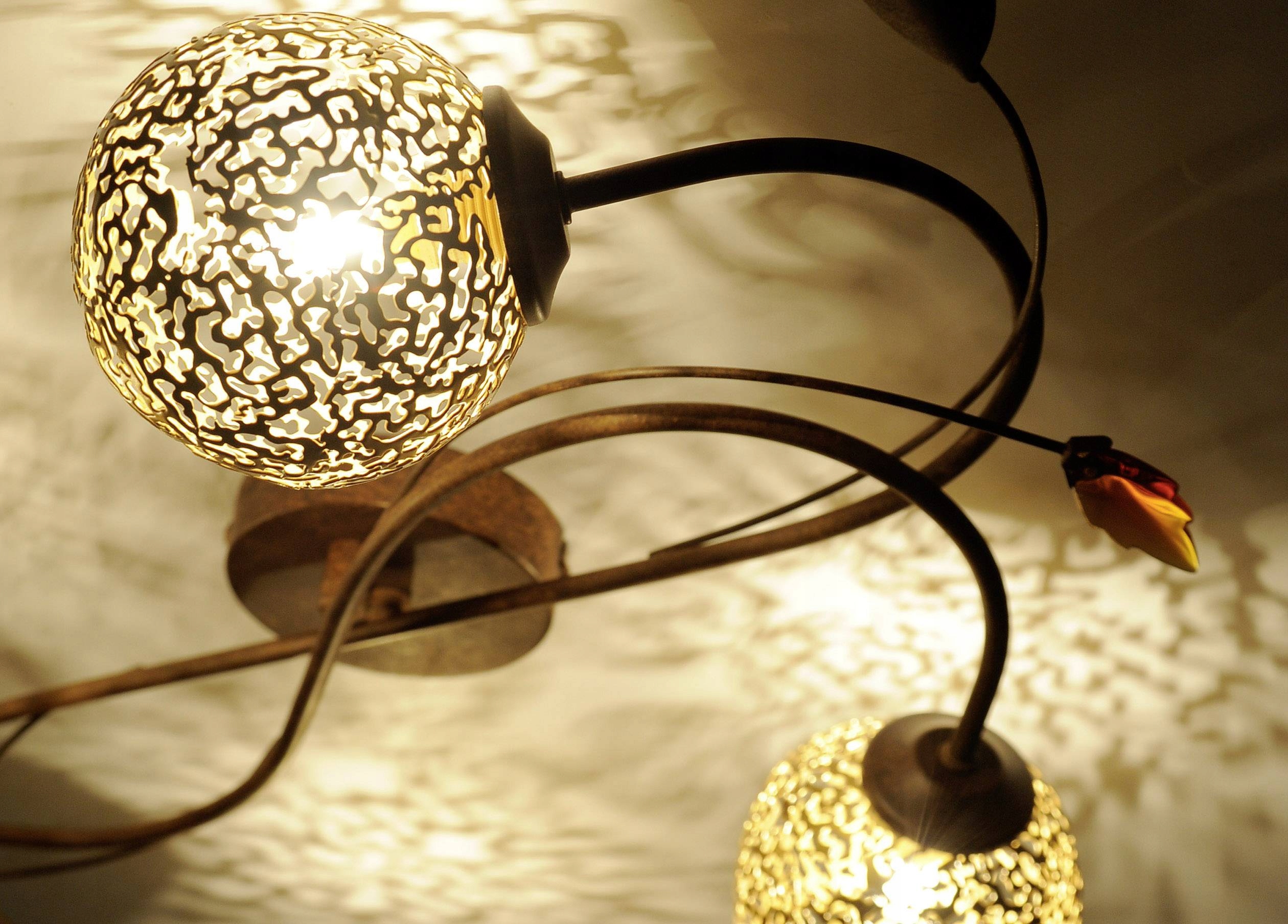 RUSTYKALNA RDZAWA LAMPA SUFITOWA PLAFON 4xG9 40W Liczba punktów światła 4