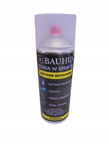 Guma w sprayu bezbarwna okna dachy 400 ml Bauhus