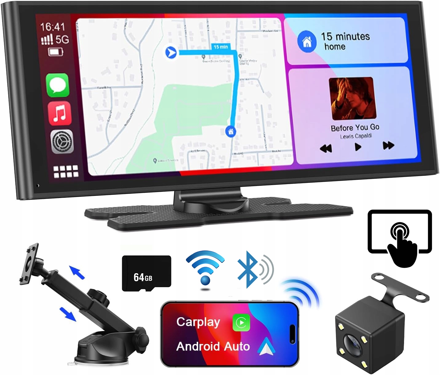 Stanice Obrazovka Monitor 10.26" Rádio Android Apple Carplay Dvr couvací kamera