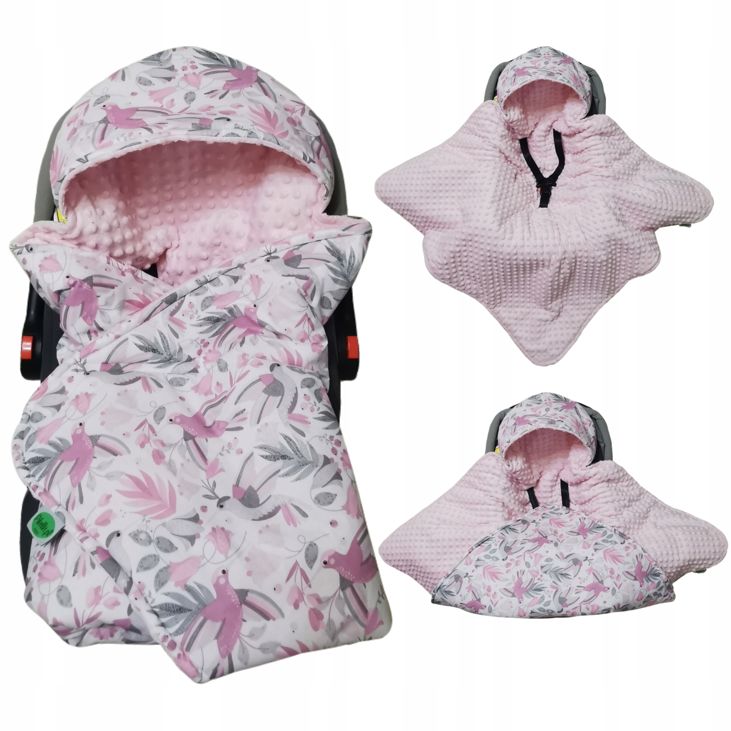 KOC VELVET MINKY FOTELIKA NOSIDEŁKA WÓZKA OTULACZ Długość (cm) 90 cm