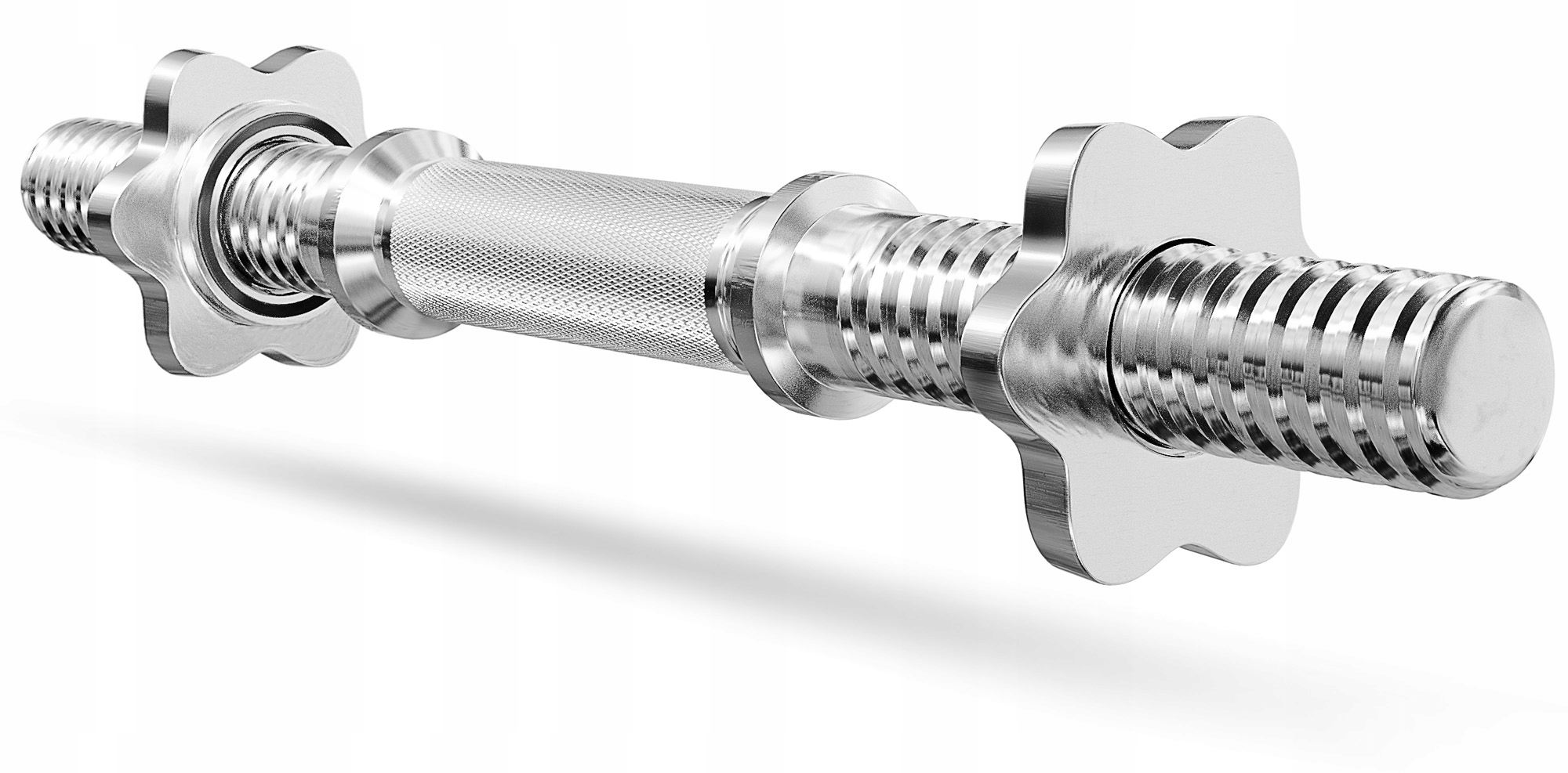 GRYF stalowy pełny odlew prosty 40cm 30mm chromowany hantle śrubowy zaciski Typ śrubowy