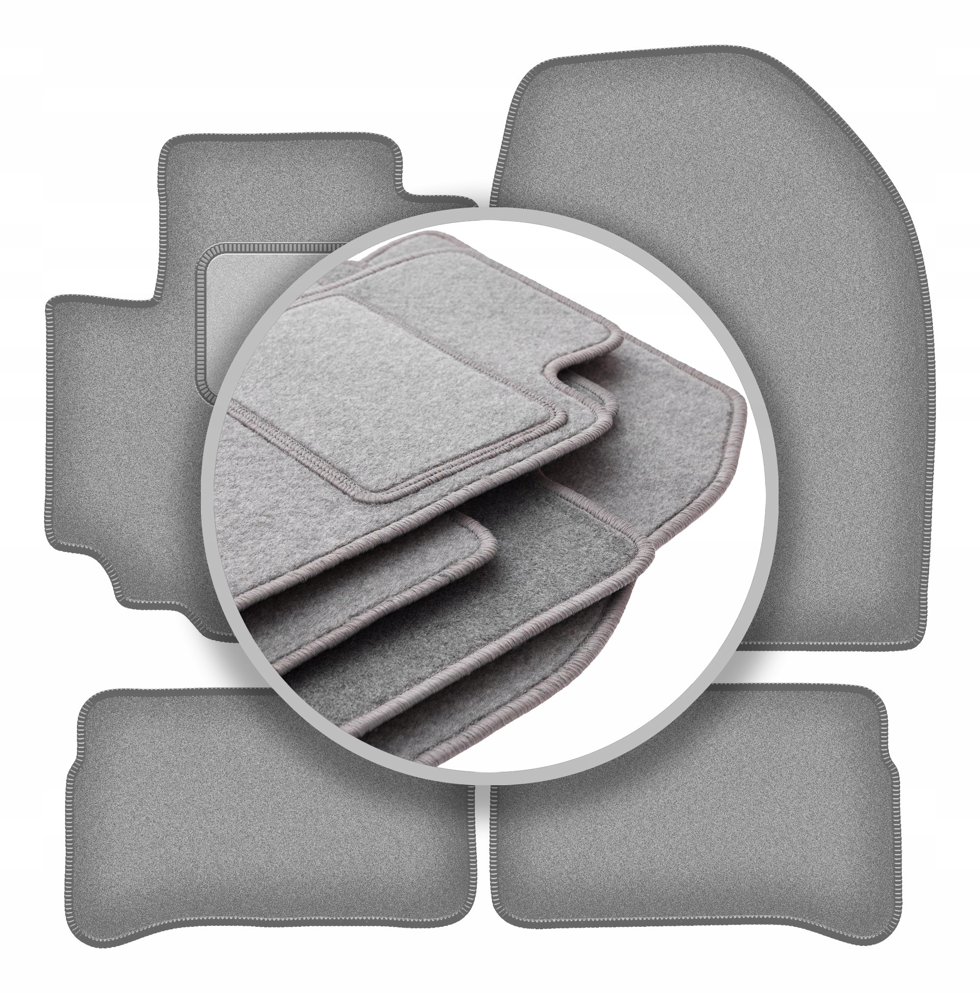 Velurové koberce Oslo šedé pro: Suzuki Vitara II Fl Suv 2018-