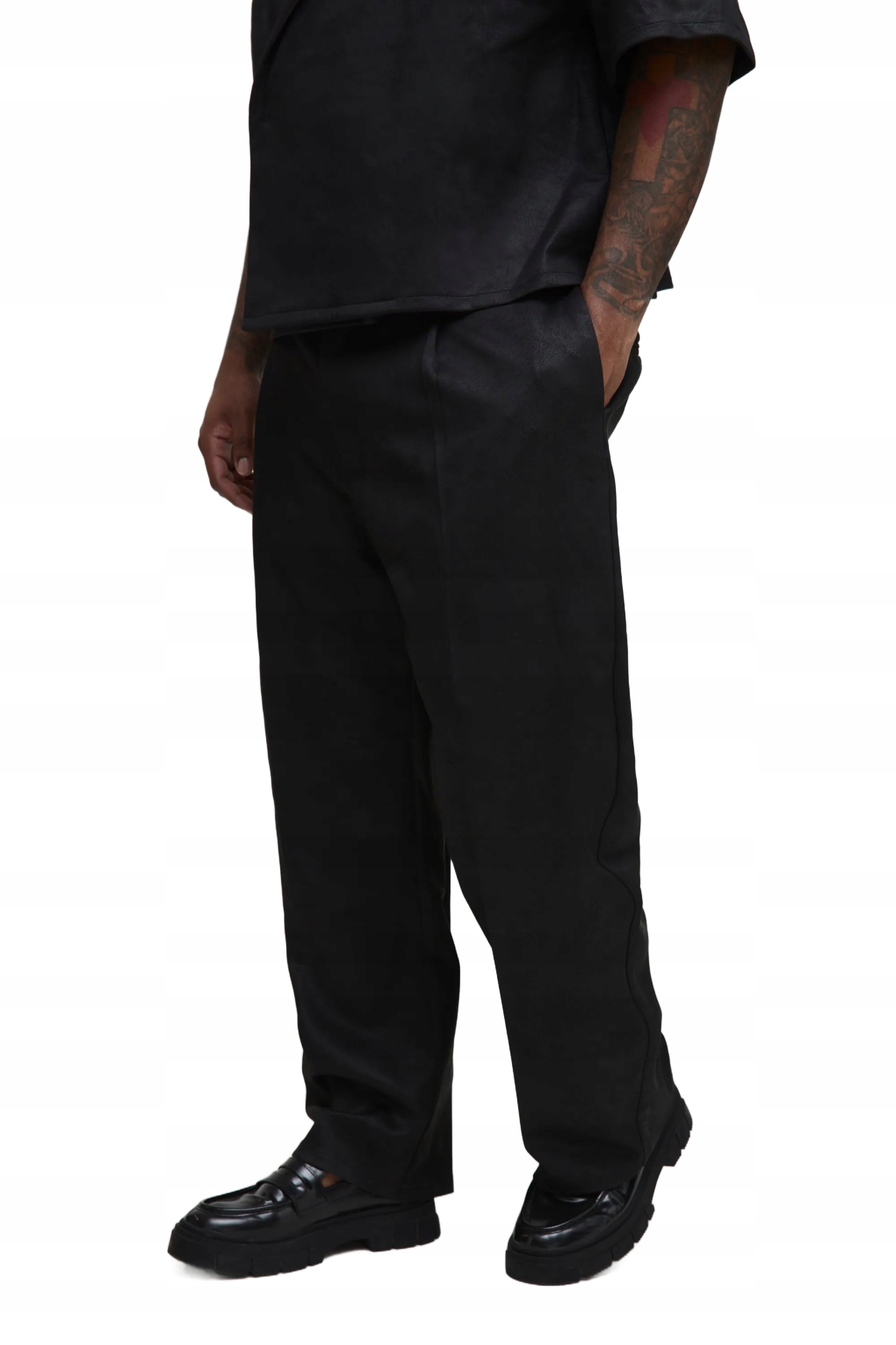 Boohooman Černé Pánské Kalhoty Jednoduché Elegantní Bez Vzoru 40 Z3A