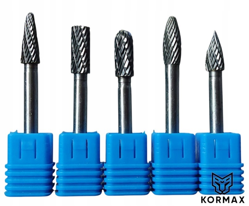 Rychlootáčkový frézovací rotační pilník 8 mm na kov s karbidem Set 5ks