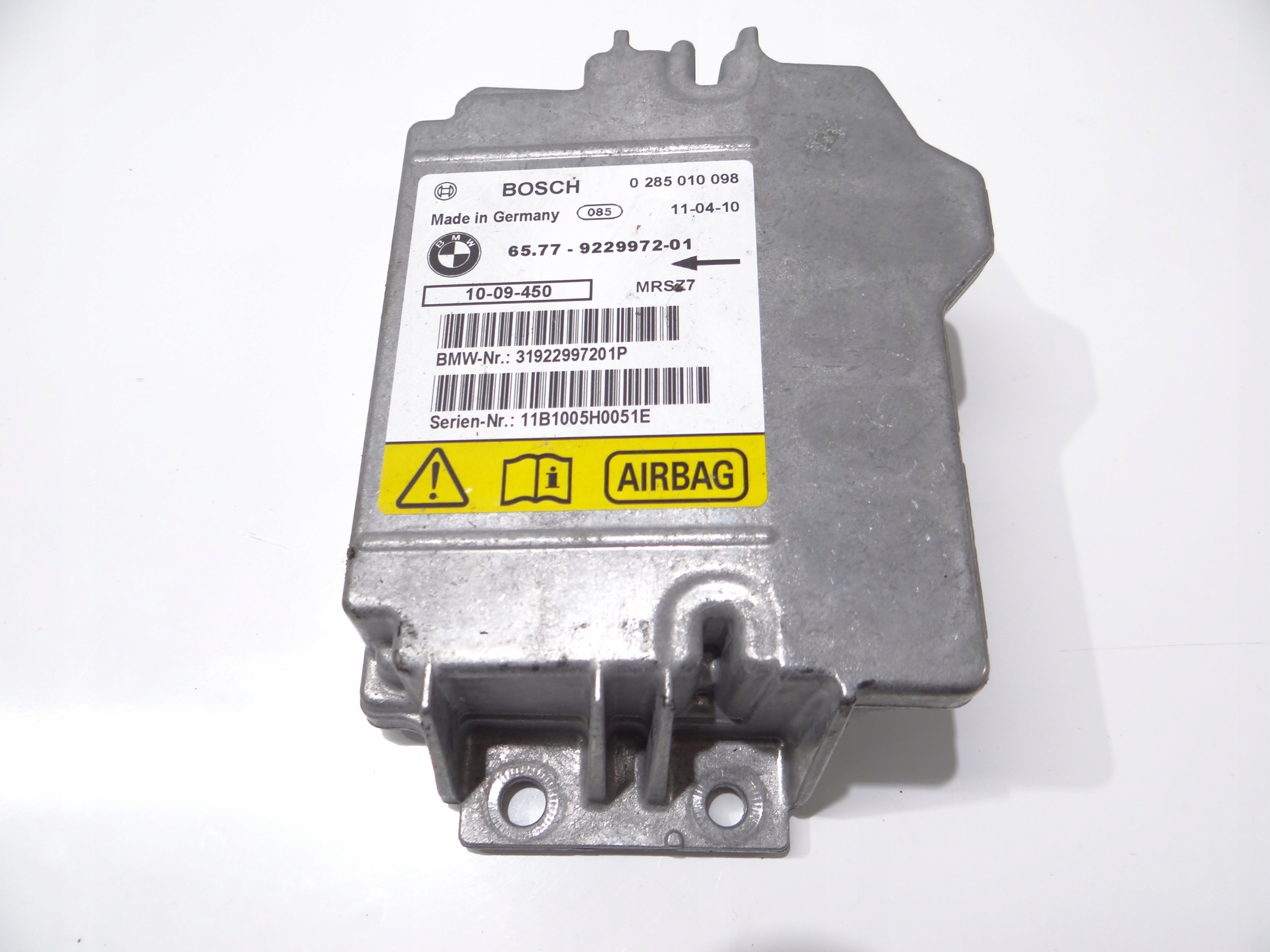 module control unit airbag BMW Z4 E89 9229972