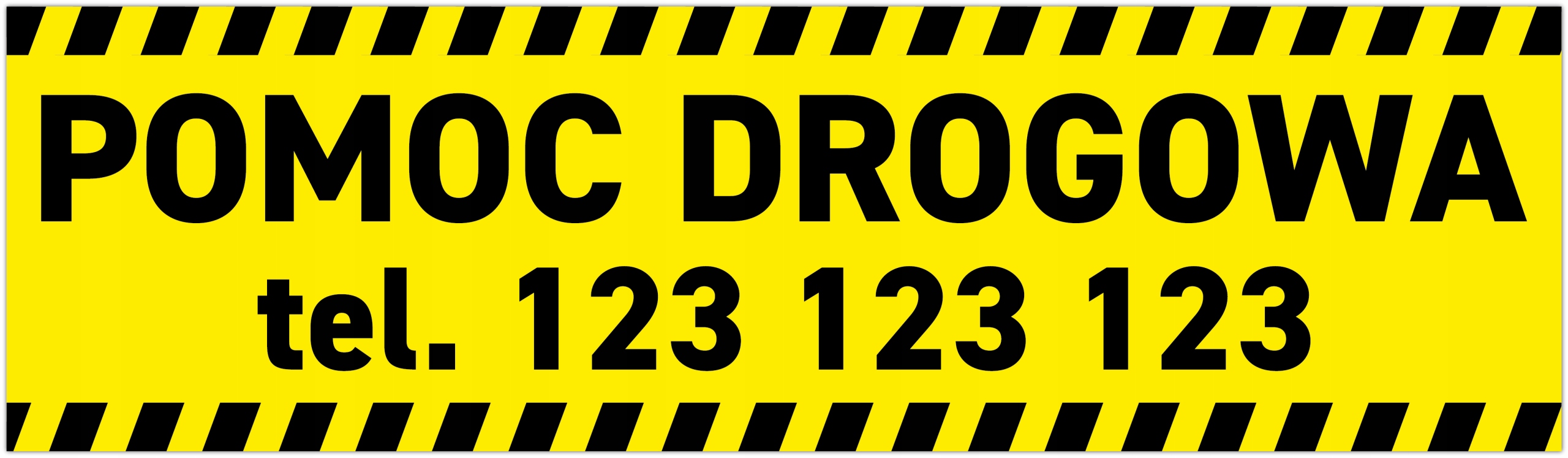 POMOC DROGOWA naklejki ODBLASK na auto, na lawetę, 1x 140x20cm 2x 70x20cm Producent Inny