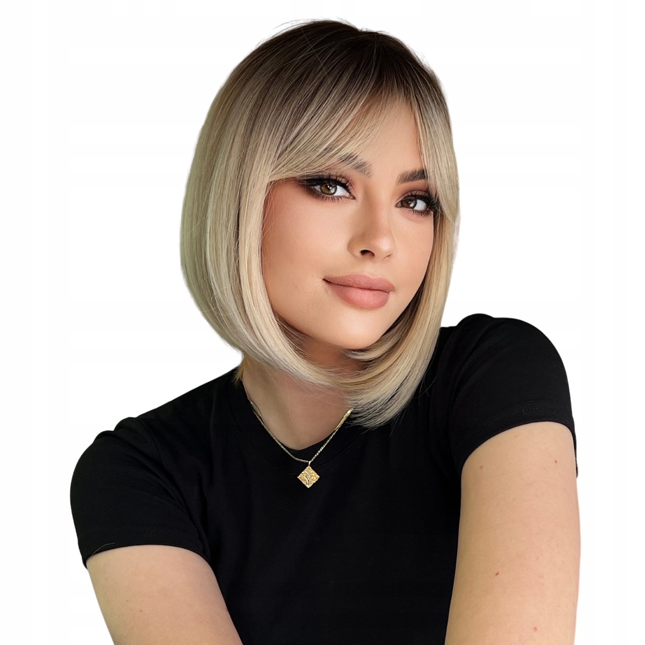 Peruka blond Ombre peruki damskie Jak naturalna
