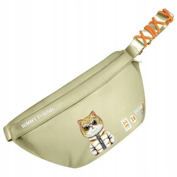 Nimmy Ledvinka přes rameno khaki Crossbody Cool&Cute 2.0 Cat