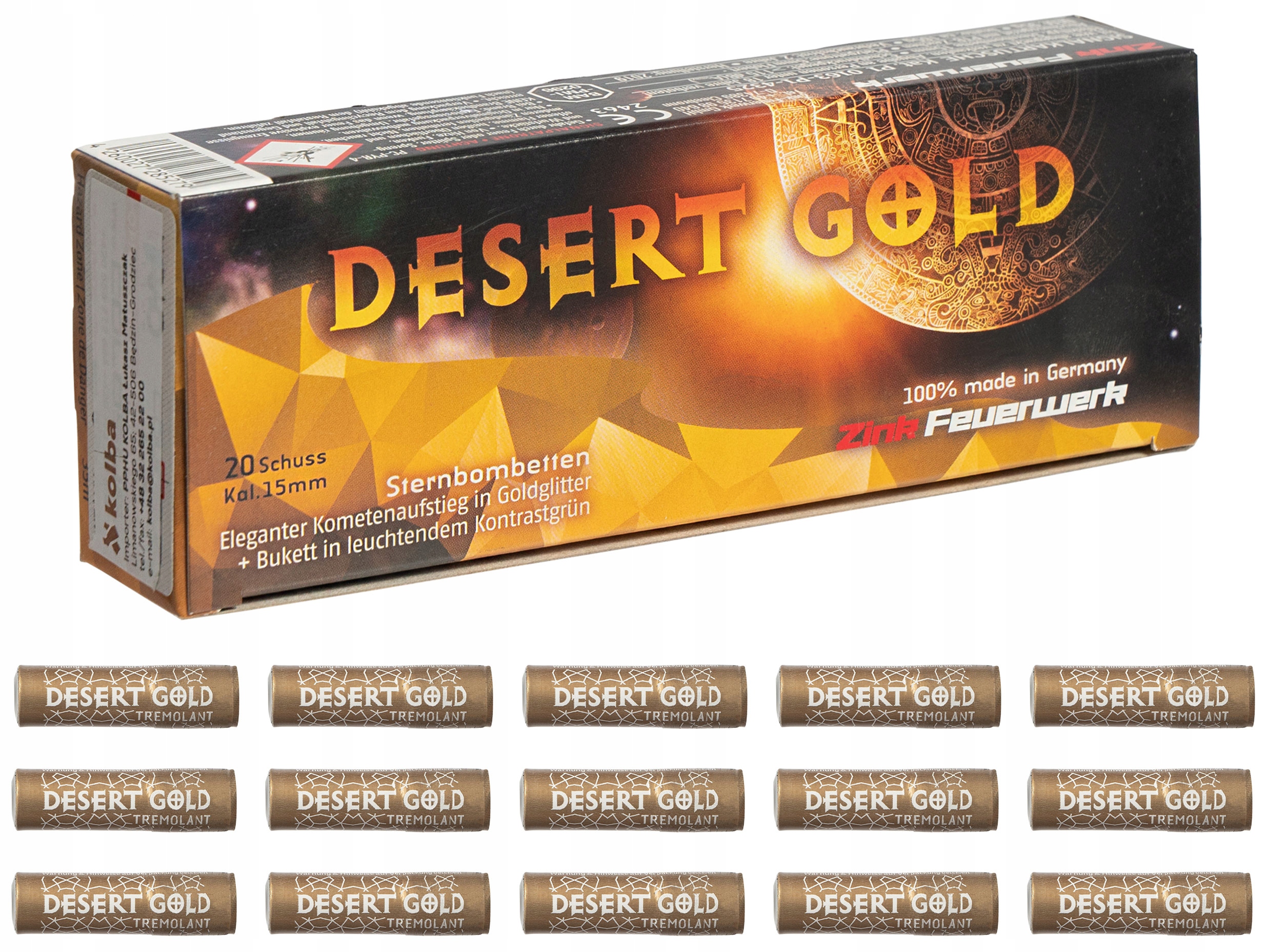 

Raca pistoletowa Zink Feuerwerk Desert Gold 20 szt