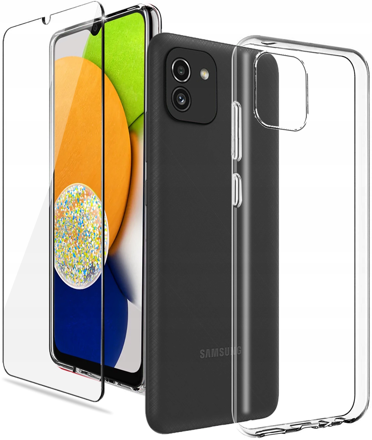 

Etui Clear Case Szkło 9H do Samsung Galaxy A03