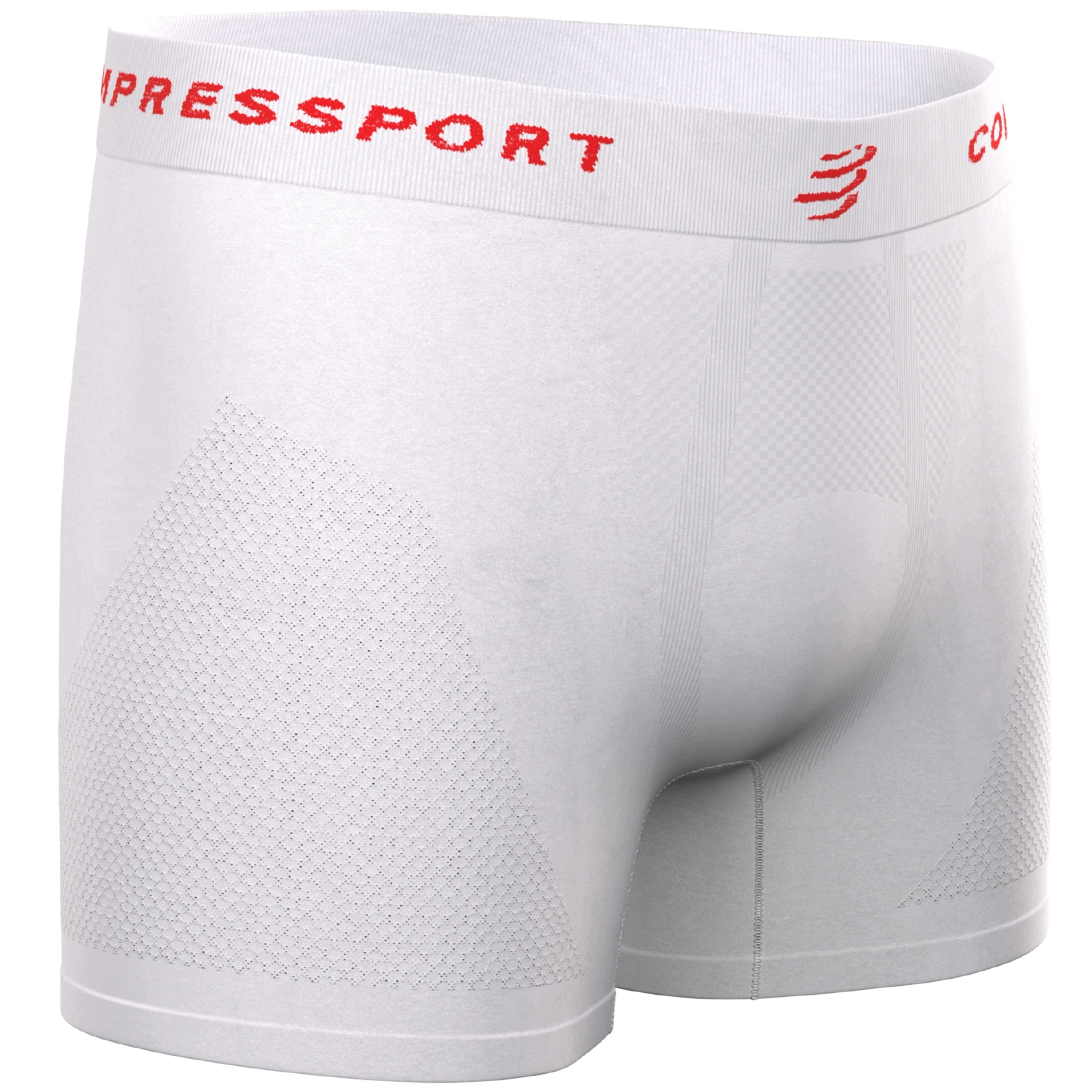 Bokserki Męskie Przewiewne Compressport Seamless Boxer Sportowe Białe L