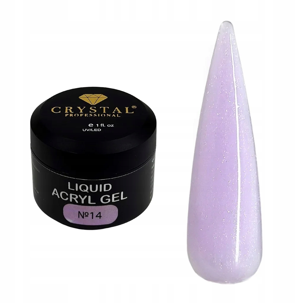 Liquid Acryl Gel #14 30 ml Crystal Professional Gel pro posílení nehtů