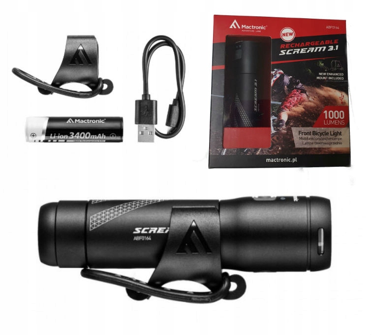 

Lampa rowerowa Mactronic Scream 3.1 1000lm ABF0164