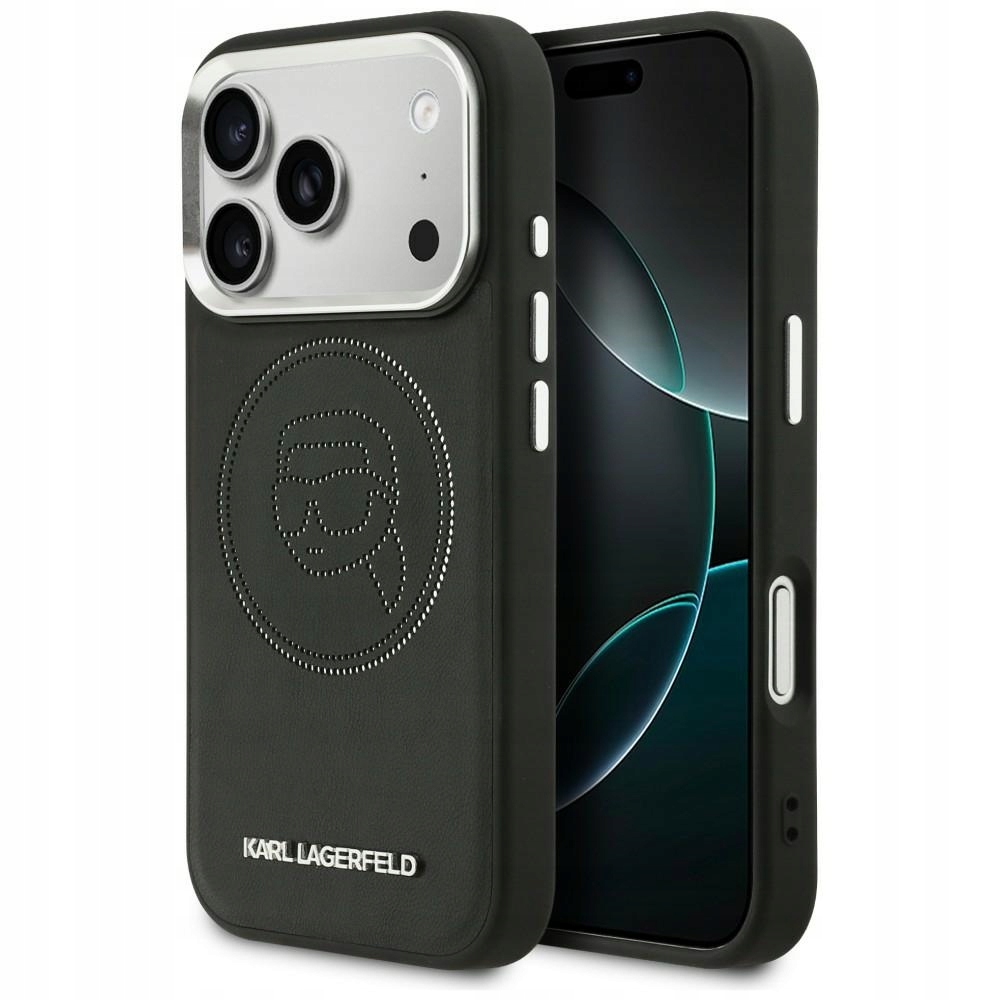 Etui Karl Lagerfeld K Head Point Logo MagSafe na iPhone 17 Pro Max czarne
