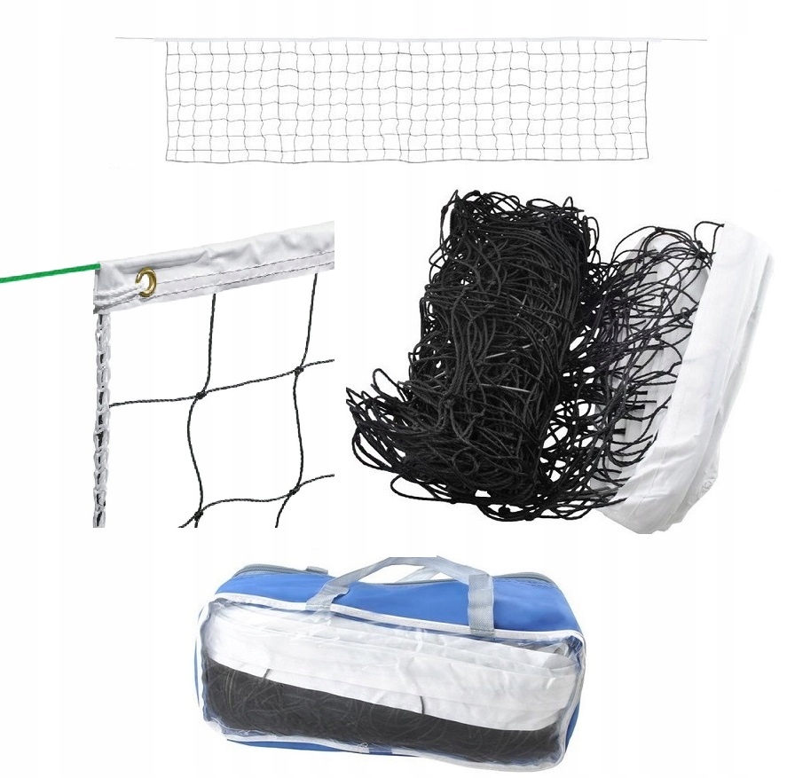 SIATKA DO SIATKÓWKI GRY W PIŁKĘ 9,5x1 m Z LINKĄ