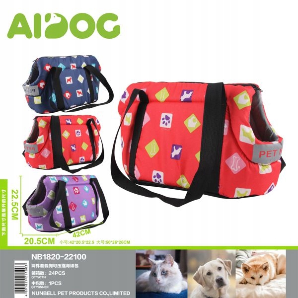 Levně Sada 2 v 1: Kompaktní taška pro psa vyrobená z měkkého materiálu