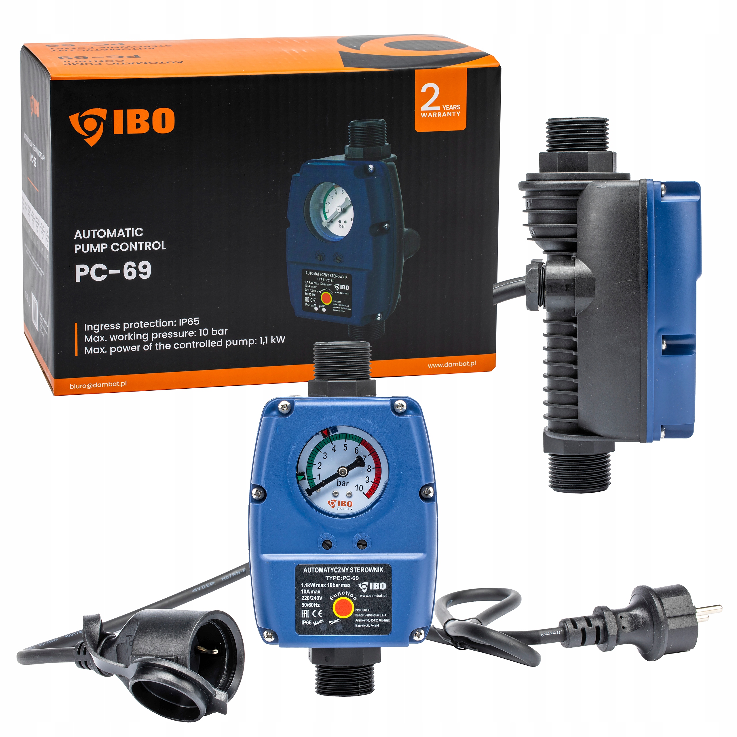 Tlakový Spínač A Automatický Regulátor Chodu Na Sucho PC-69 Čerpadla